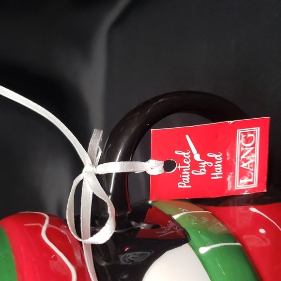 Lang NWT Handpainted Ceramic Holiday Penquin Mug - Picture 2 of 8